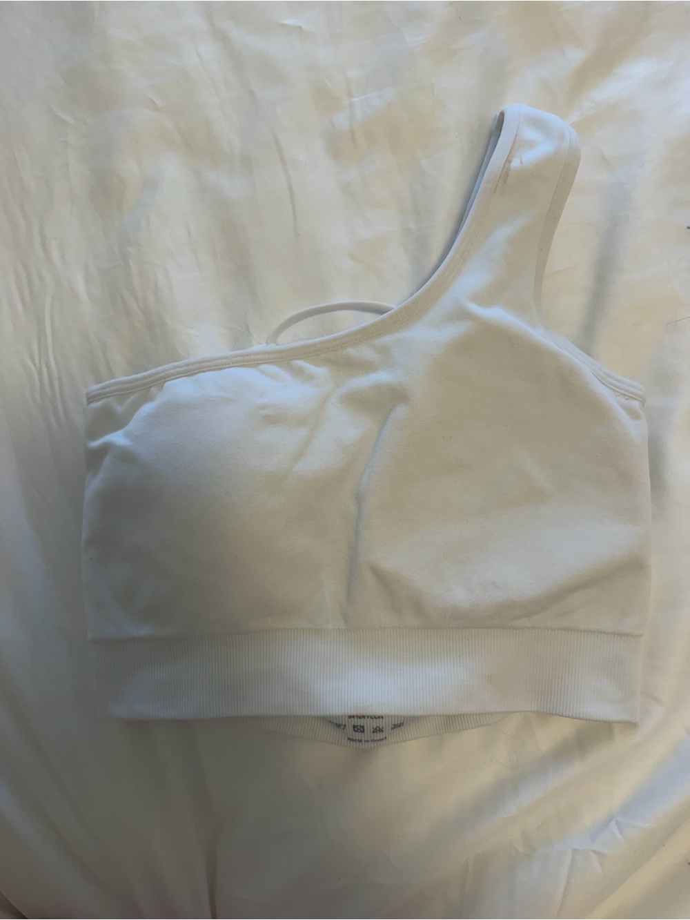 NVGTN White One-Shoulder Sports Bralette